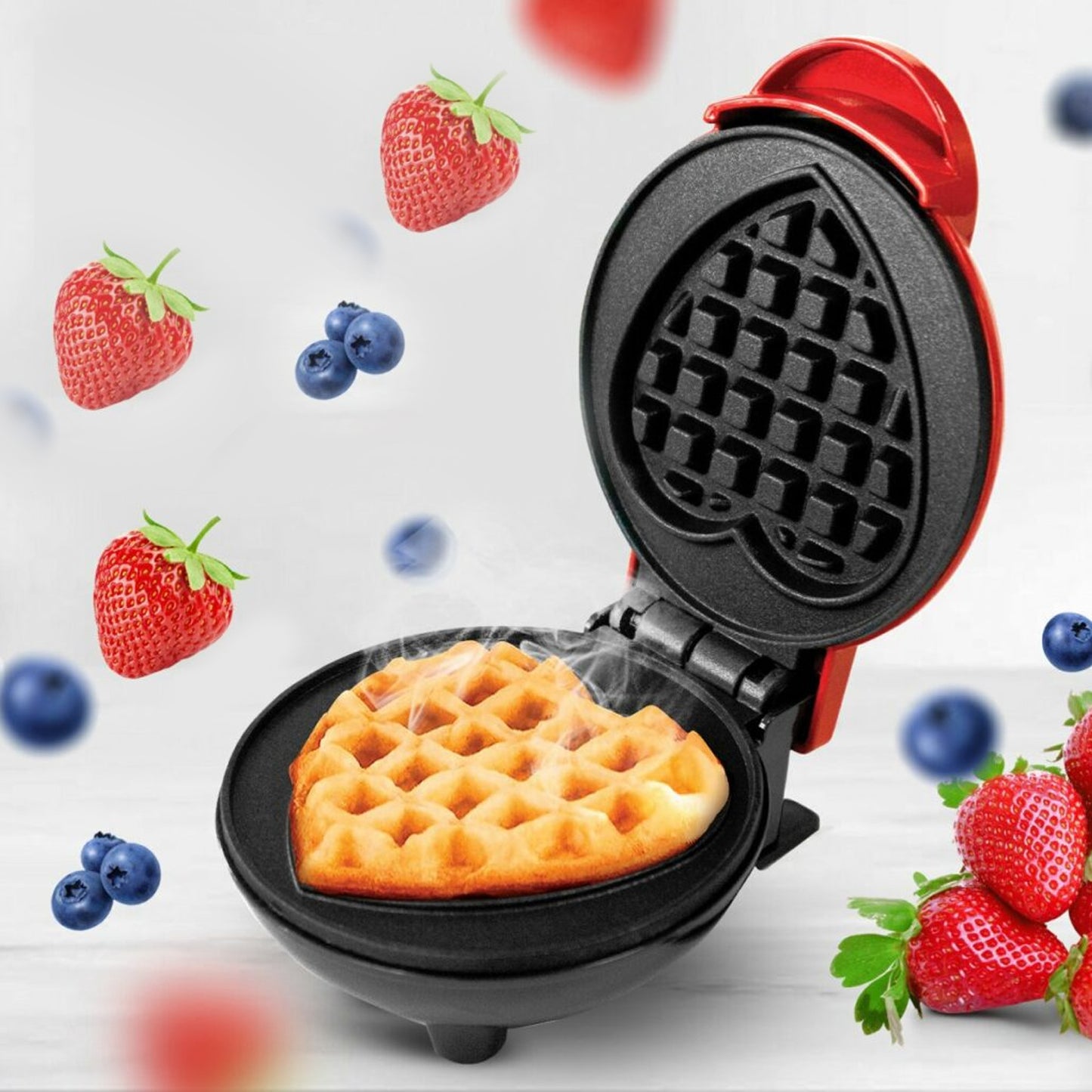 Mini Waffle Maker Machine Waffle Iron Home Appliances Kitchen Gift Easy To Clean On-stick Surfaces Perfect Breakfast Dessert Sandwich Pan Cakes Paninis Other Snacks Machine