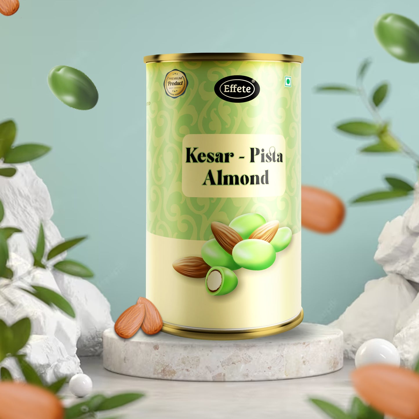 Effete Kesar-pista Almonds Chocolate (96 G)(RAKHI SPECIAL)