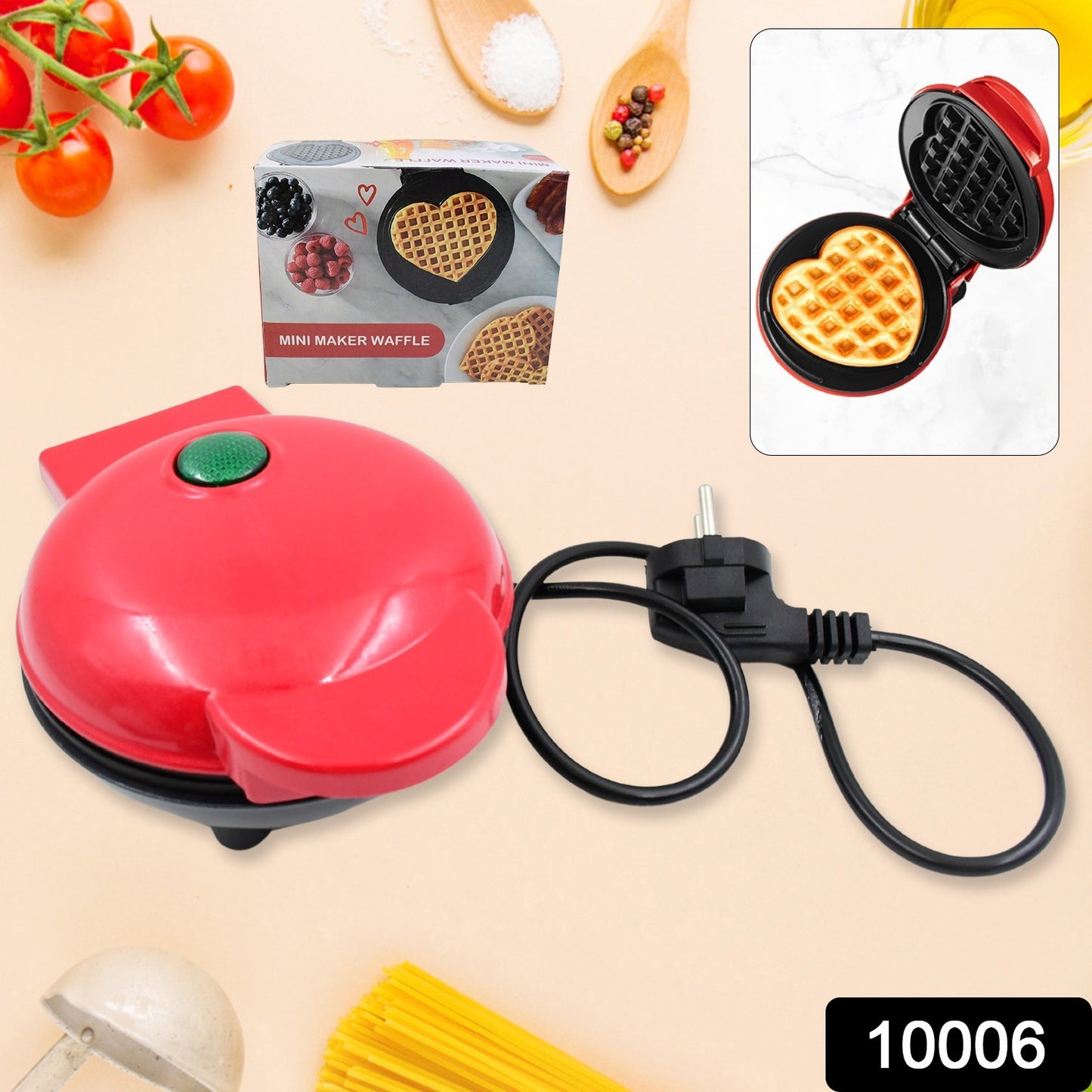 Mini Waffle Maker Machine Waffle Iron Home Appliances Kitchen Gift Easy To Clean On-stick Surfaces Perfect Breakfast Dessert Sandwich Pan Cakes Paninis Other Snacks Machine