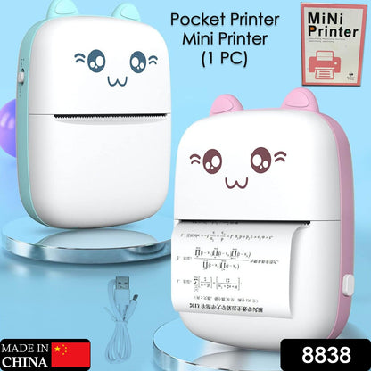 Pocket Mini Bluetooth Thermal Printer – Wireless Smart Printer for Photos (Includes Roll Paper)