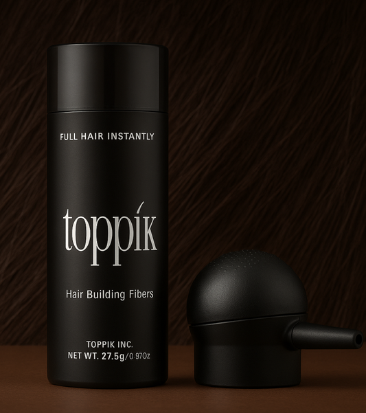 Toppik Hair Building Fibers - Black 27.5 gm with Spray Applicator, Combo Pack