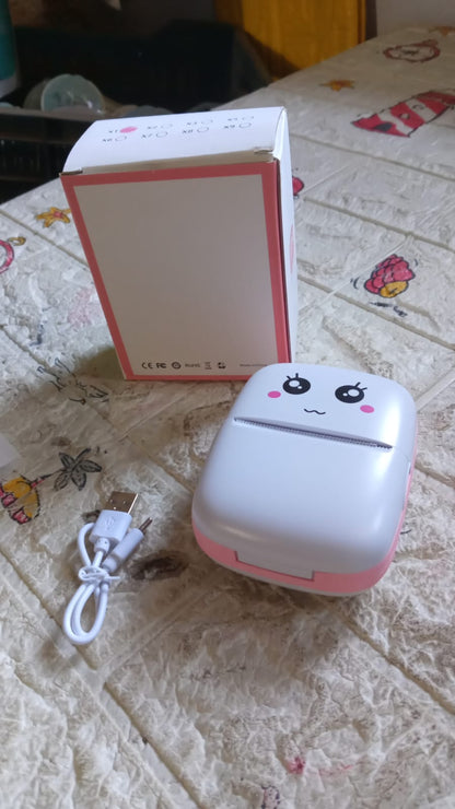 Pocket Mini Bluetooth Thermal Printer – Wireless Smart Printer for Photos (Includes Roll Paper)